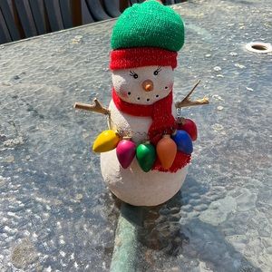 Snowman with lights. New with tags